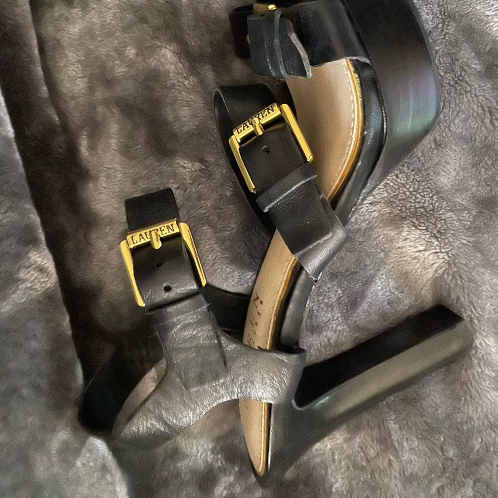 Ralph Lauren Black Leather sandals